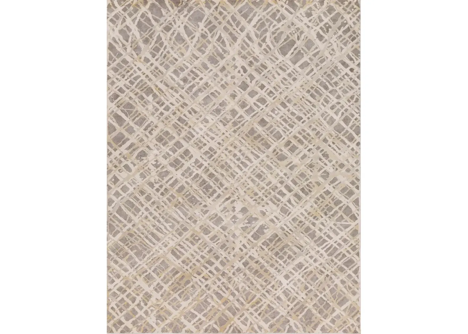 Tibetan 8 x 10 Tan Abstract Area Rug