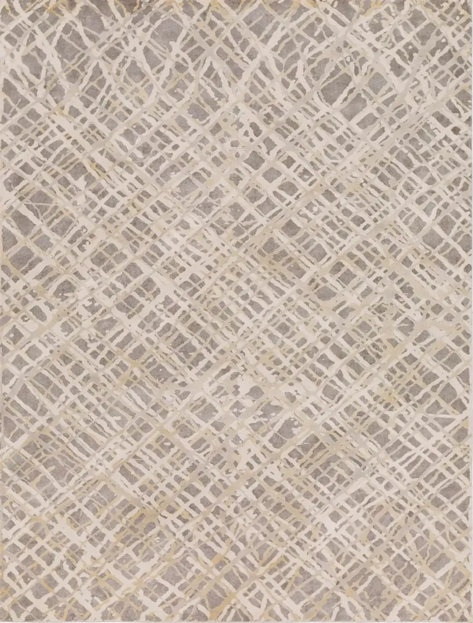 Tibetan 8 x 10 Tan Abstract Area Rug