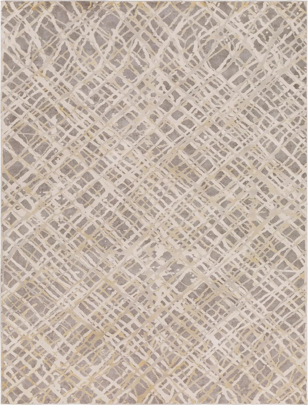 Tibetan 8 x 10 Tan Abstract Area Rug