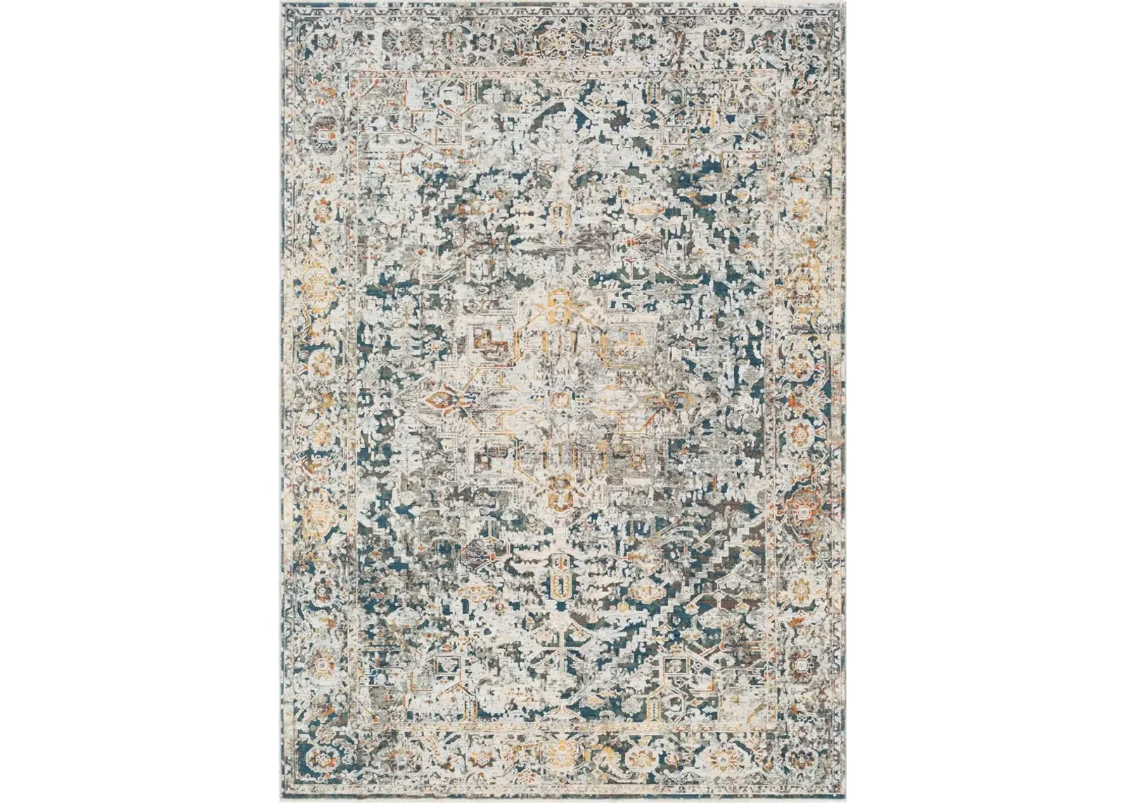 Presidential 5 x 8 Ice Blue and Ivory Area Rug