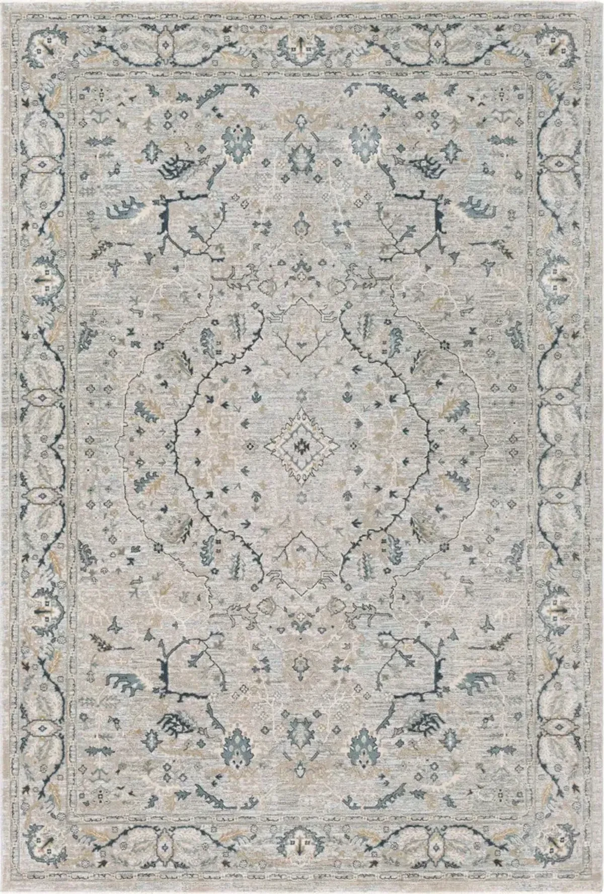 Brunswick 5 x 8 Teal and Gray Area Rug