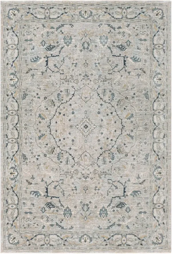 Brunswick 5 x 8 Teal and Gray Area Rug
