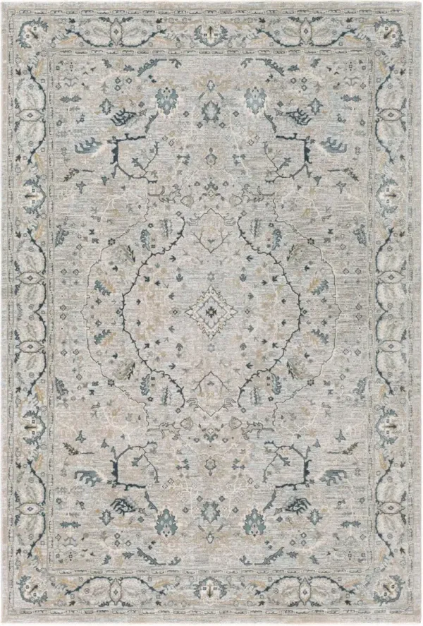 Brunswick 5 x 8 Teal and Gray Area Rug