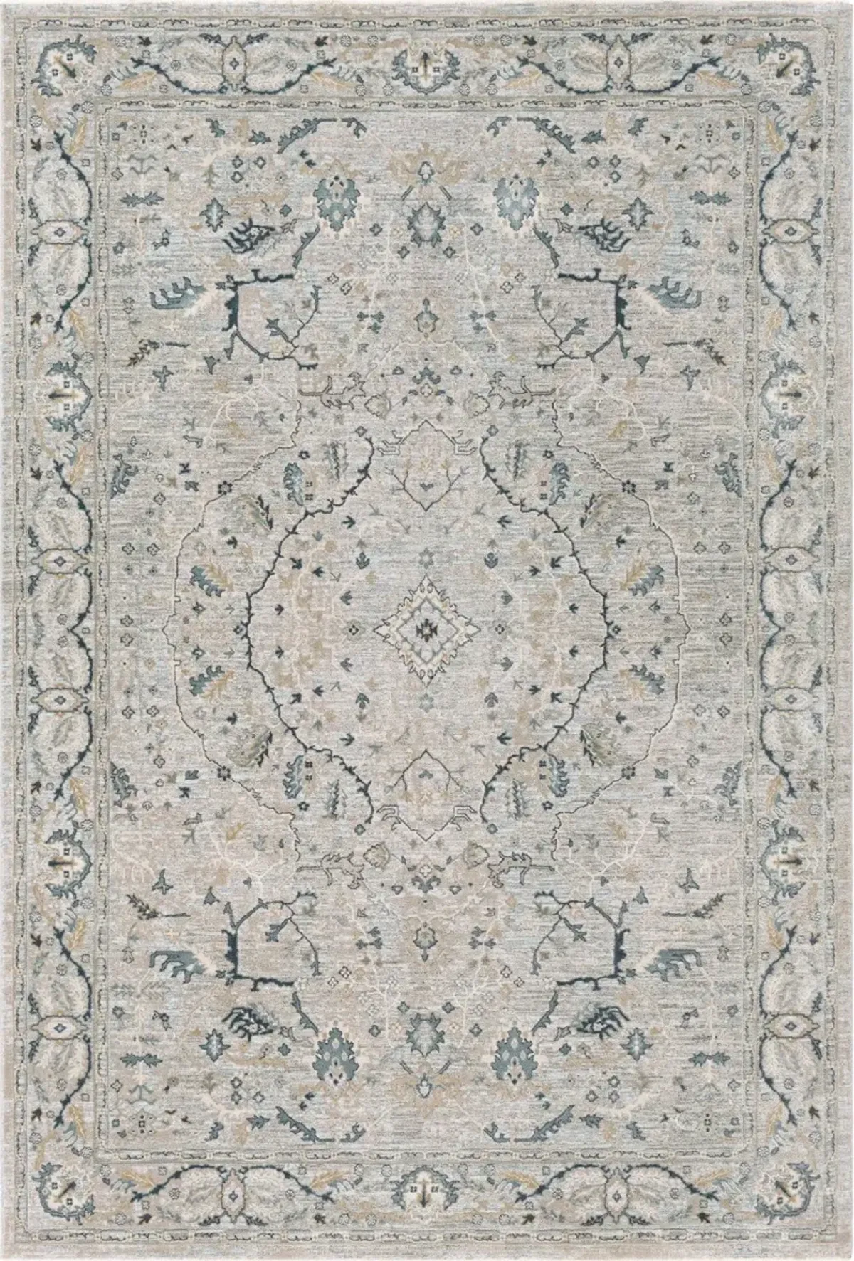 Brunswick 8 x 10 Teal and Gray Area Rug