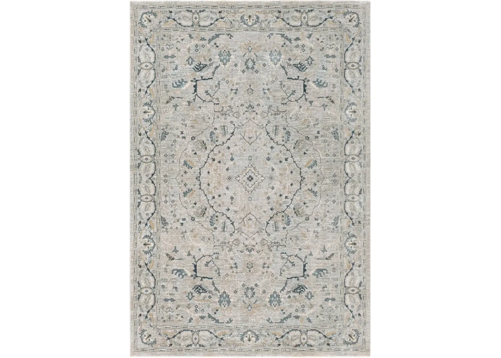 Brunswick 8 x 10 Teal and Gray Area Rug