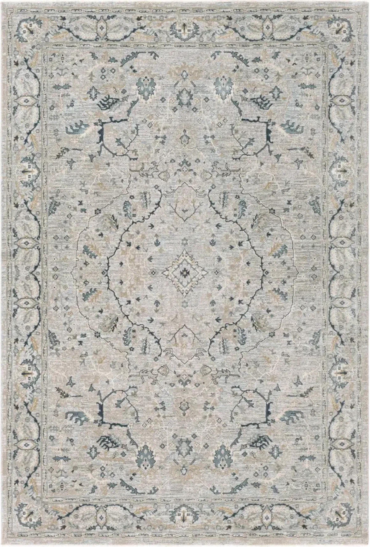 Brunswick 8 x 10 Teal and Gray Area Rug