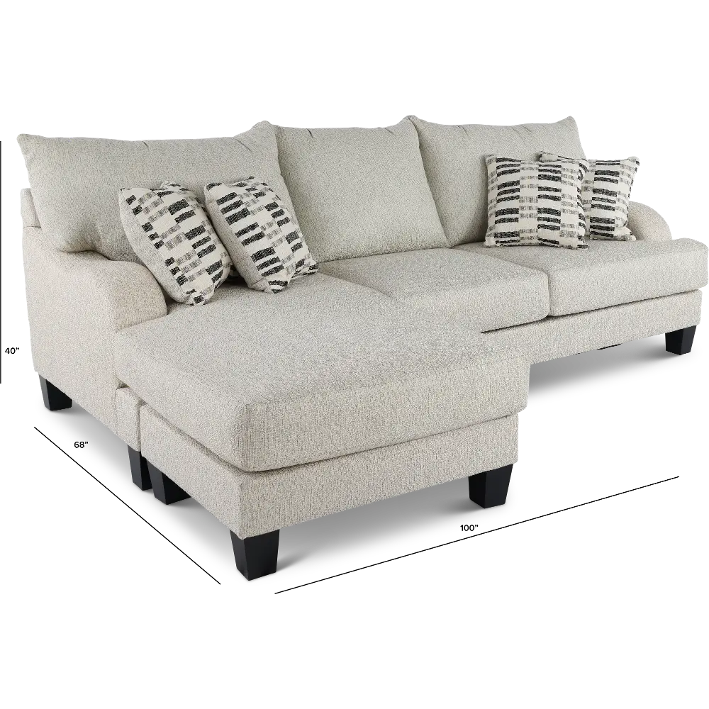 Laguna Off-White Sofa-Chaise