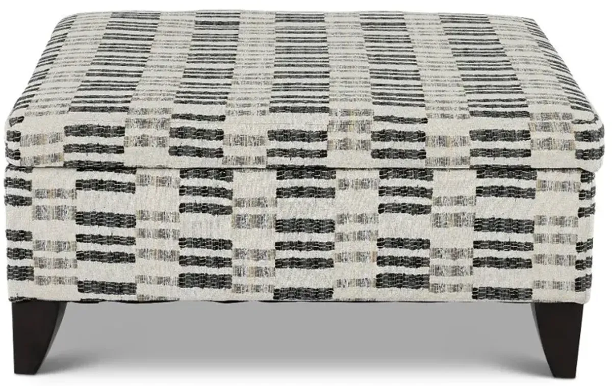 Laguna Striped Storage Ottoman