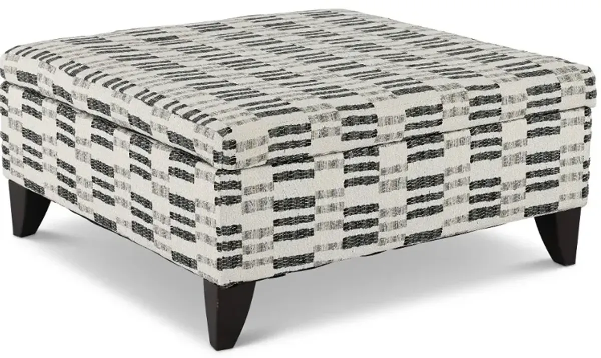 Laguna Striped Storage Ottoman