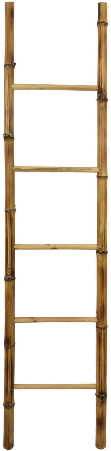 72 Inch Bamboo Brown Dcor Ladder
