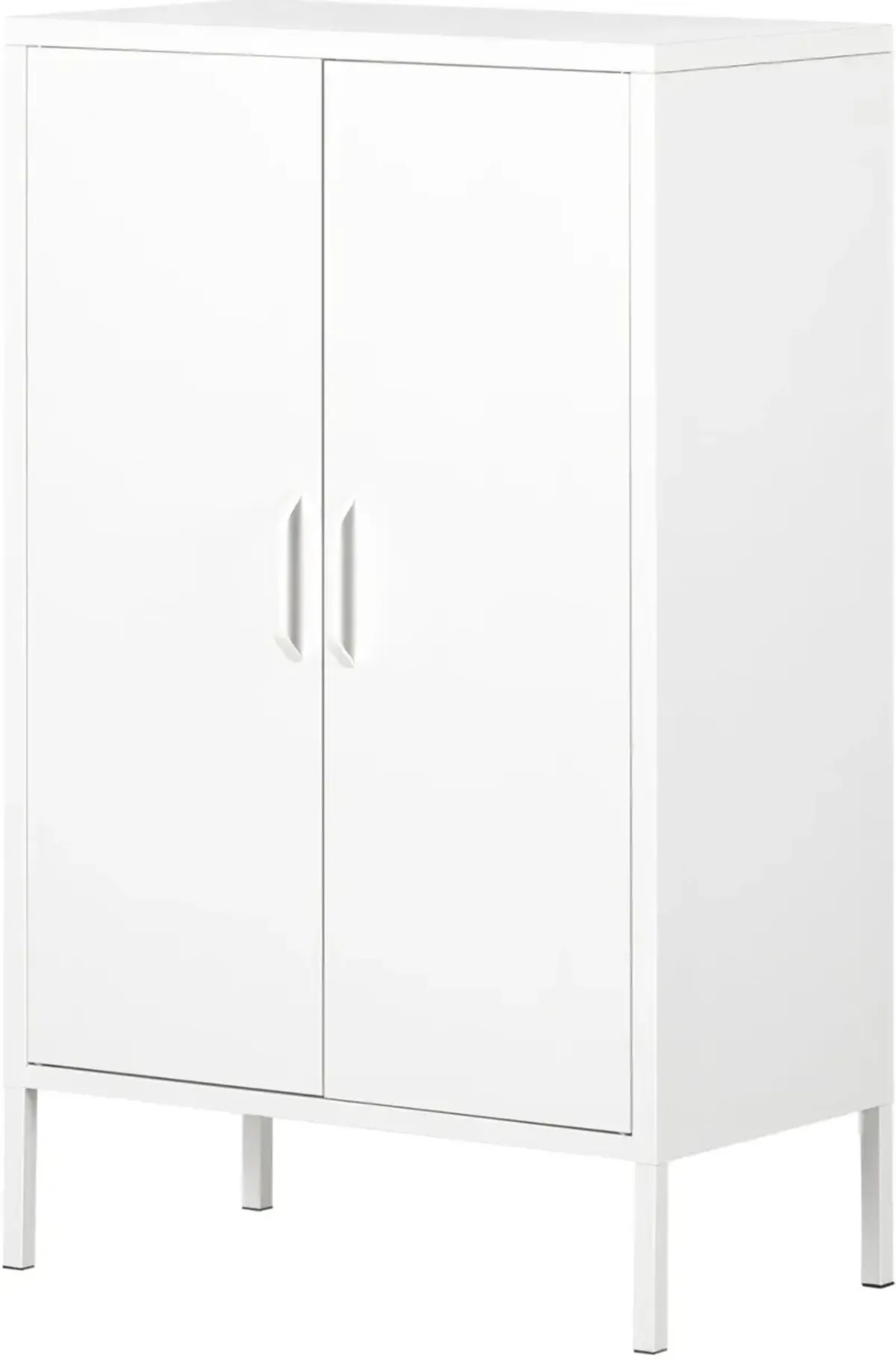 Eddison White 2-Door Storage Cabinet