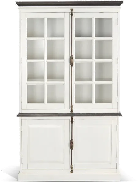 Bourbon White Display Cabinet