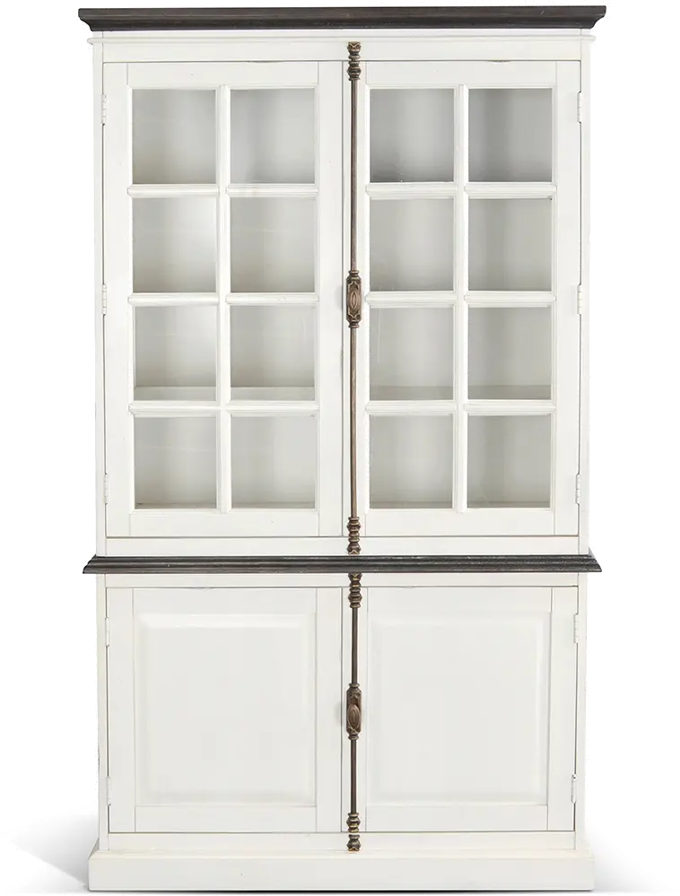 Bourbon White Display Cabinet