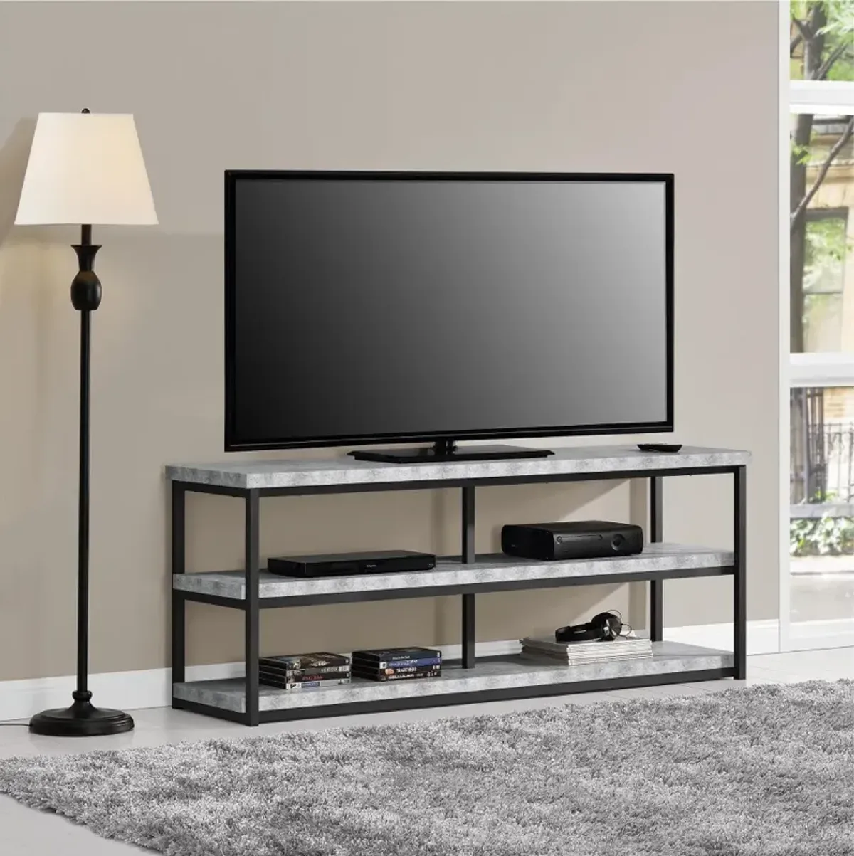 Ashlar Light Concrete 65" TV Stand