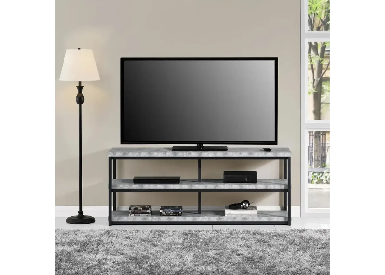 Ashlar Light Concrete 65" TV Stand