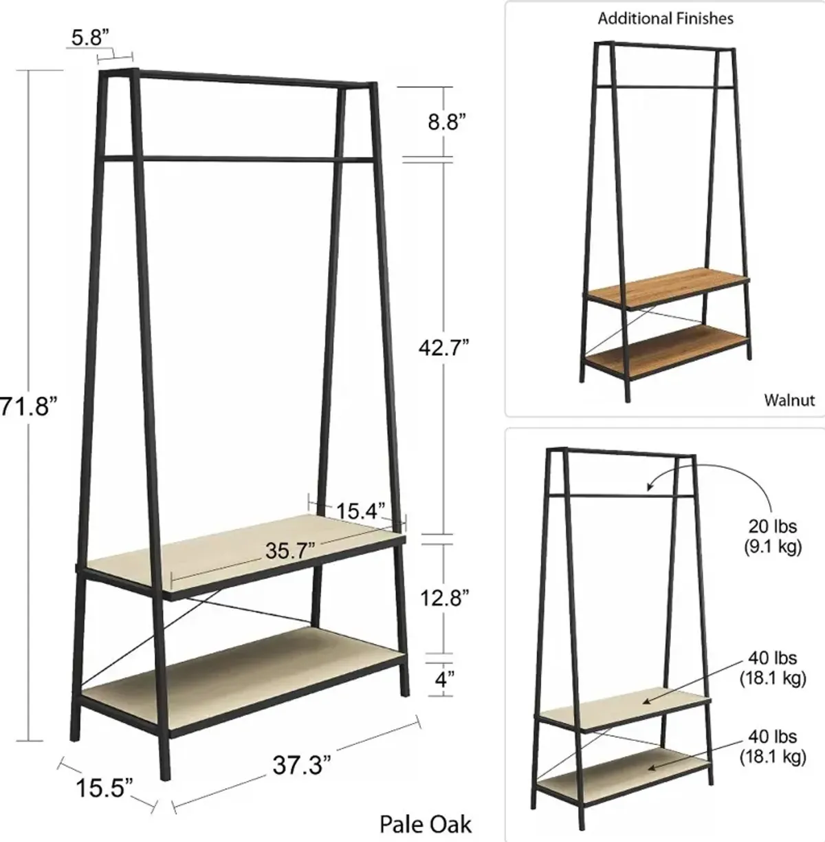 Drexel Pale Oak Closet Storage Rack