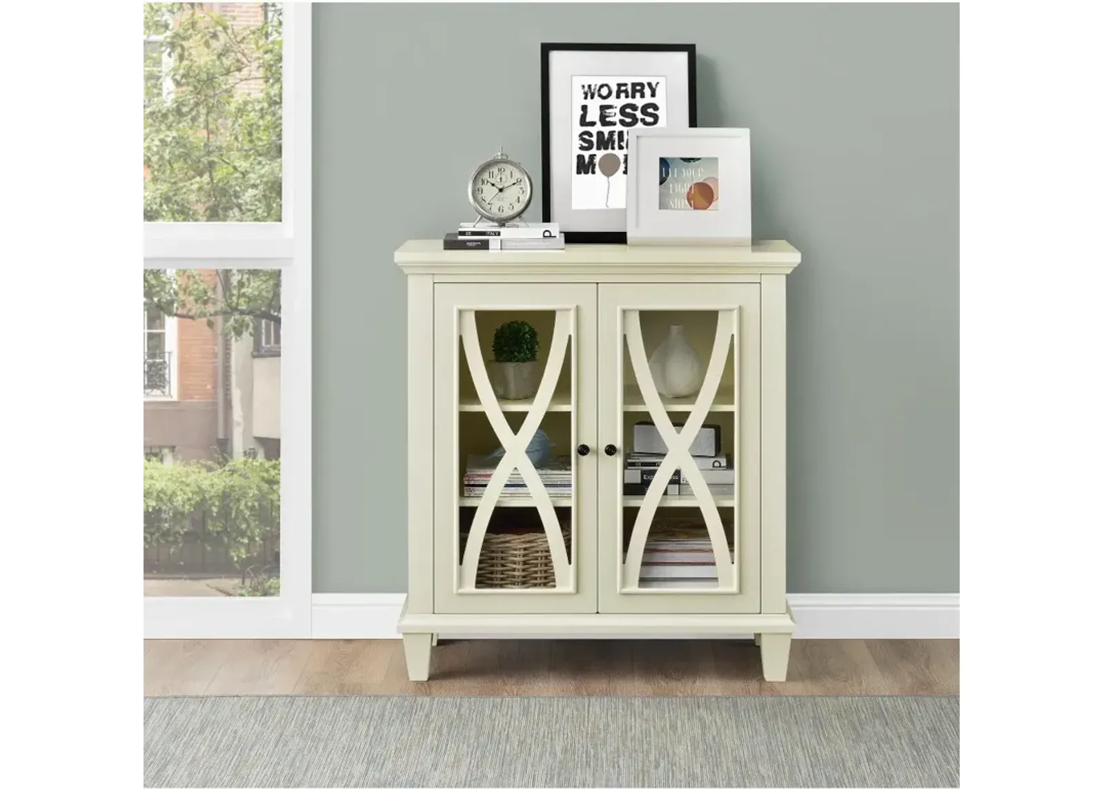 Ellington Ivory Double Door Accent Cabinet