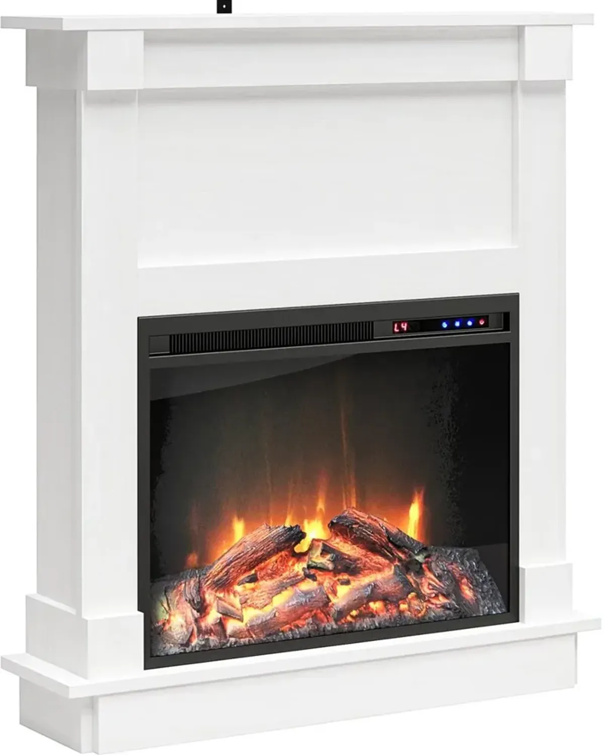 Ellsworth White Fireplace with Mantel