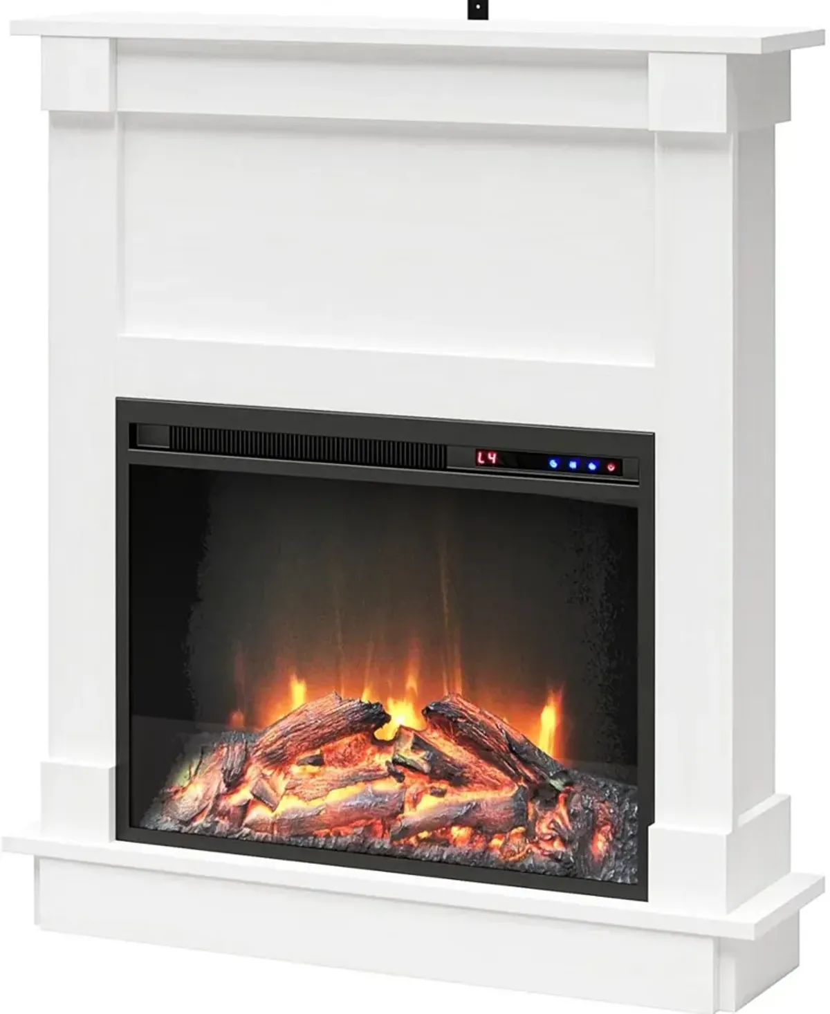 Ellsworth White Fireplace with Mantel