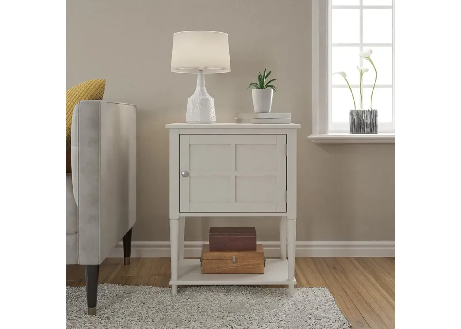 Fairmont White Accent Table