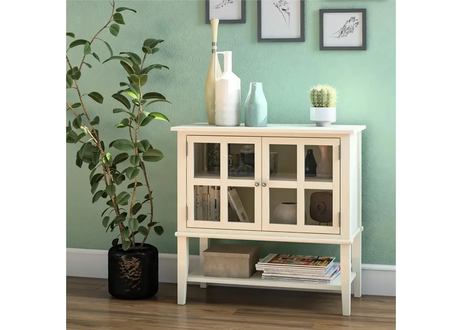 Franklin White 2 Door Storage Cabinet