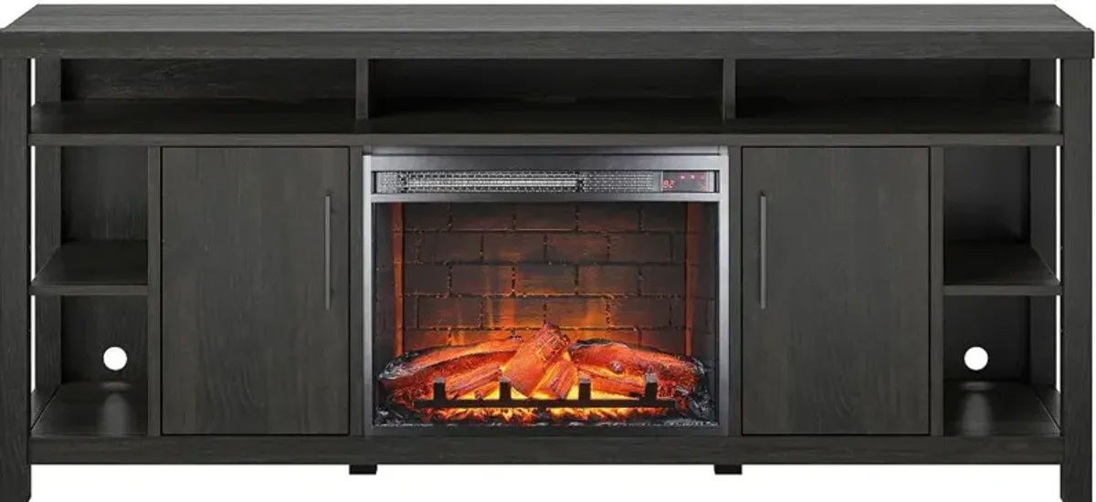 Garrick Espresso 75" Electric Fireplace TV Console