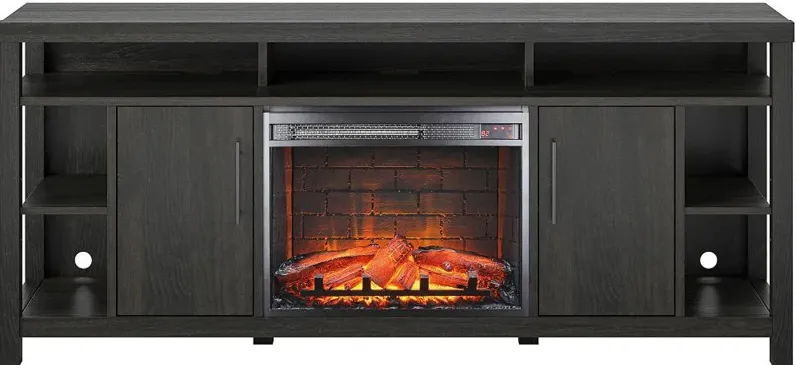 Garrick Espresso 75" Electric Fireplace TV Console