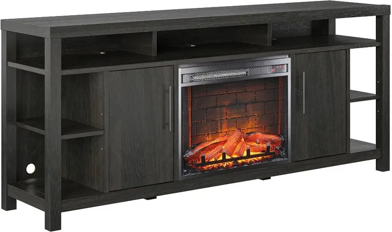 Garrick Espresso 75" Electric Fireplace TV Console