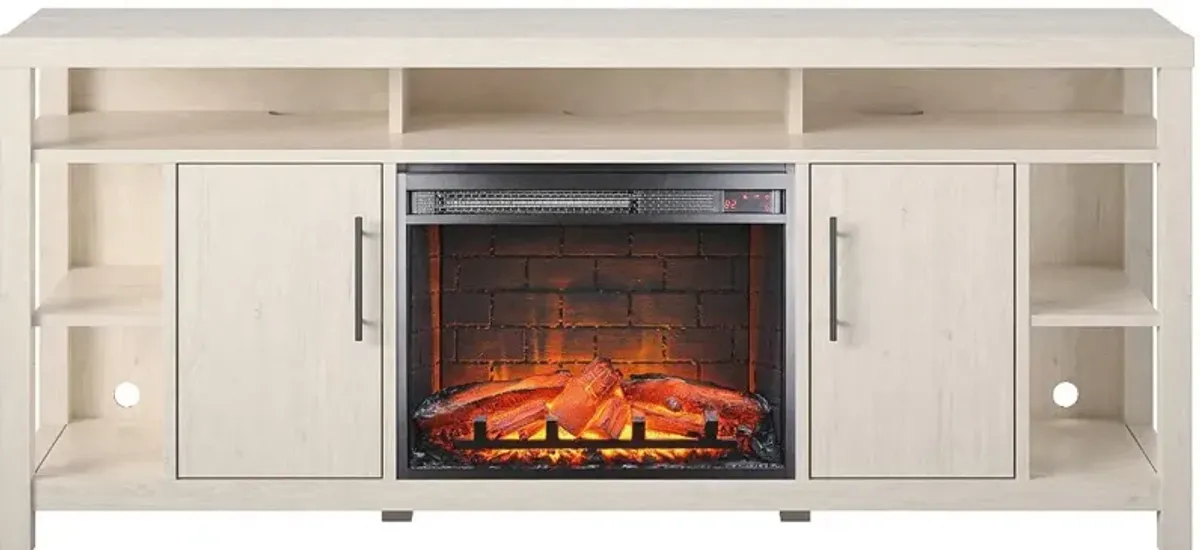 Garrick Ivory Oak 75" Electric Fireplace TV Console