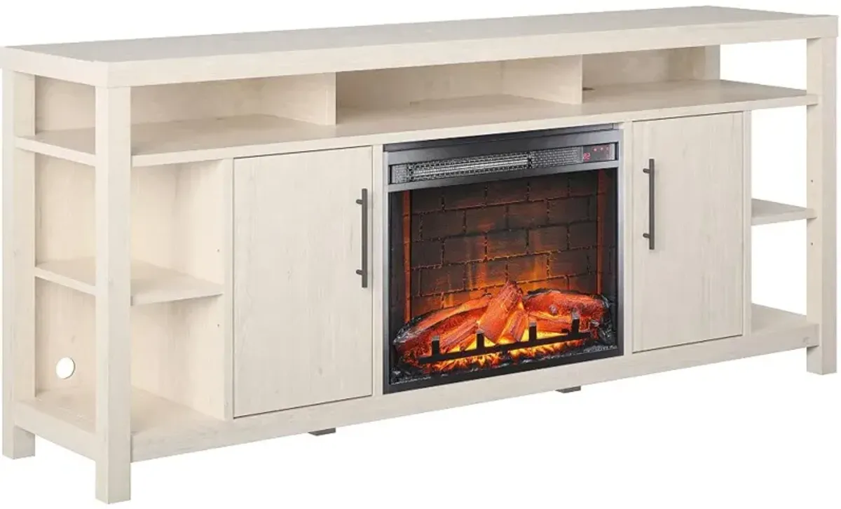 Garrick Ivory Oak 75" Electric Fireplace TV Console