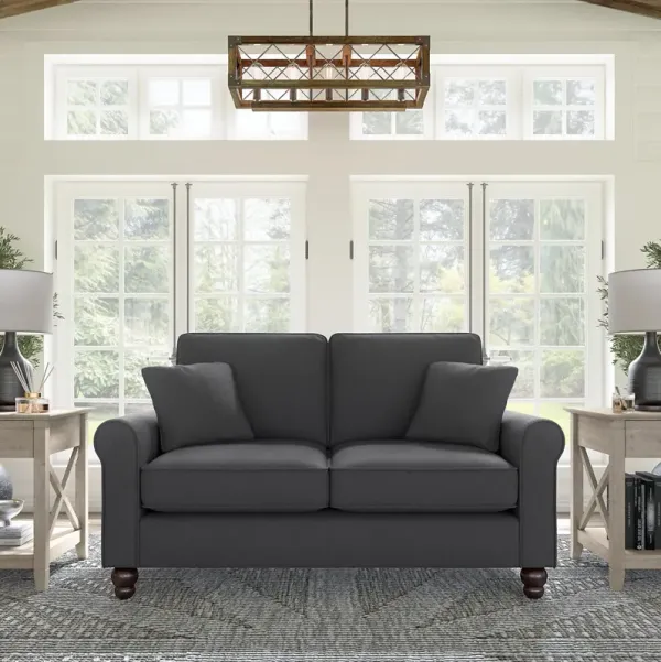 Hudson Charcoal Gray Loveseat - Bush Furniture