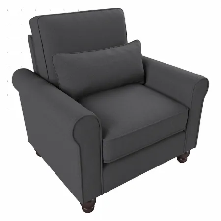 Hudson Charcoal Gray Accent Chair with Arms - Bush Furniture