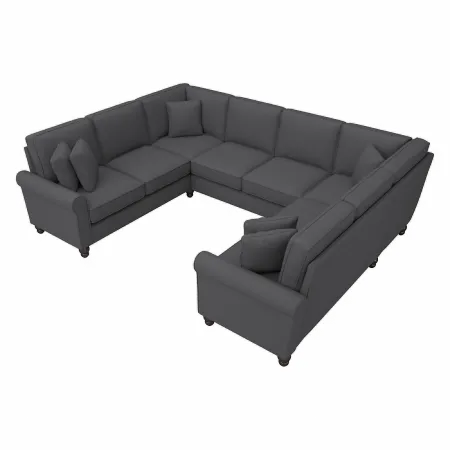 Hudson Charcoal Gray U Shaped Sectional - Bush Furniture
