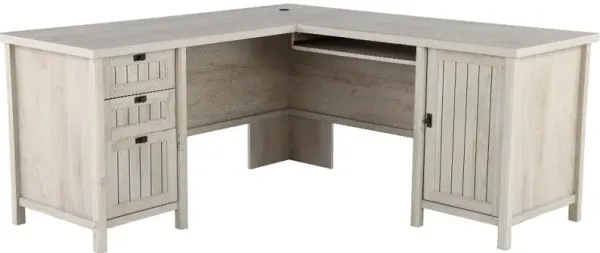 Costa Chestnut Beige L-Shaped Desk