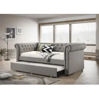 Ellie Dove Gray Twin Daybed with Trundle