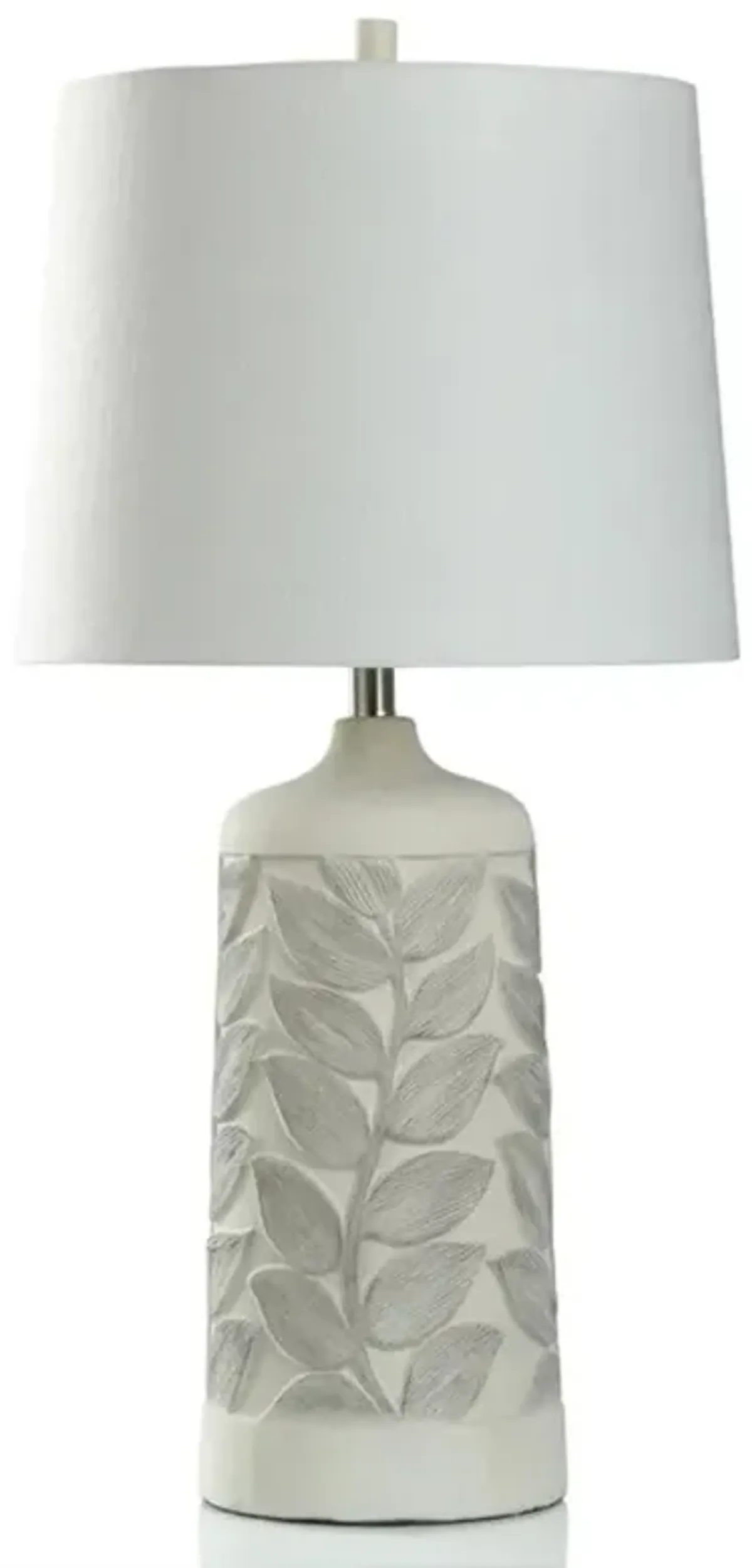 32 Inch Gray Leaf Ceramic Table Lamp