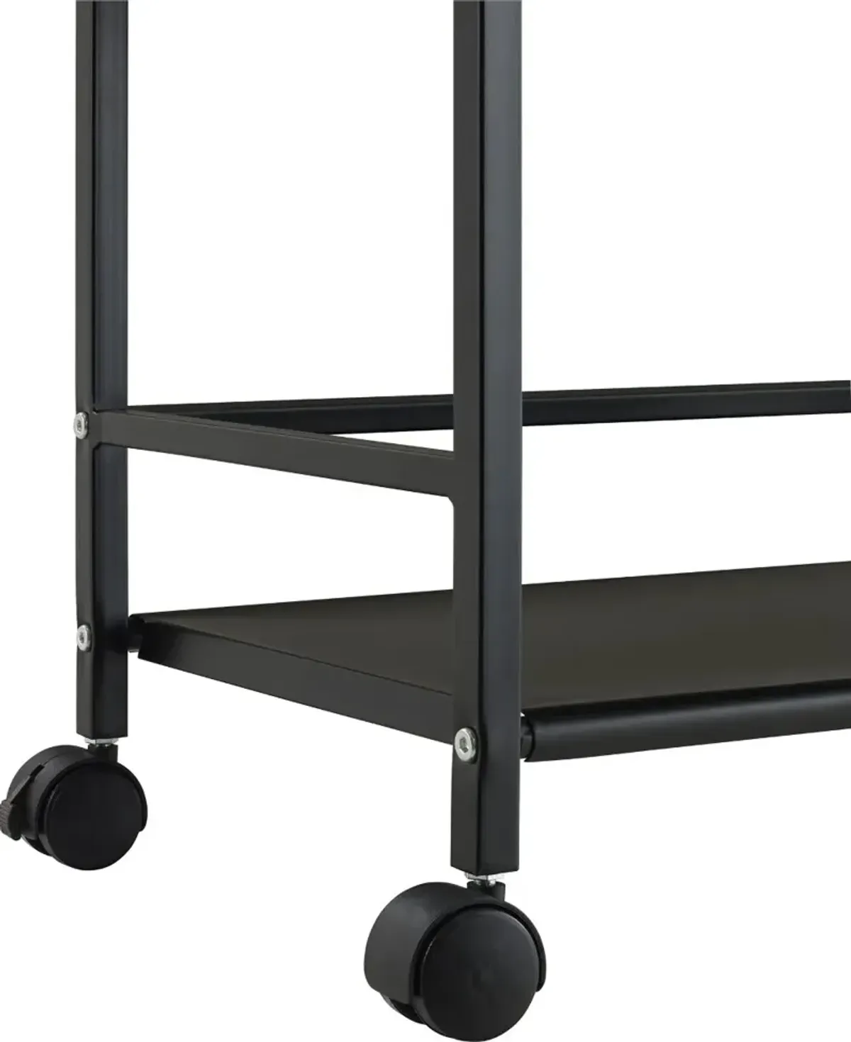 Marshall Black 3 Shelf Metal Rolling Utility Cart