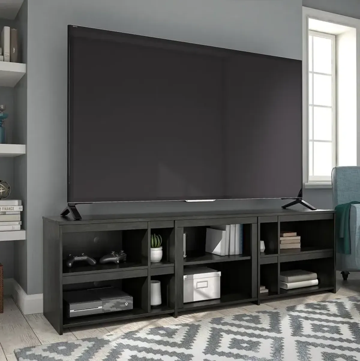 Miles Black Oak 70" TV Stand