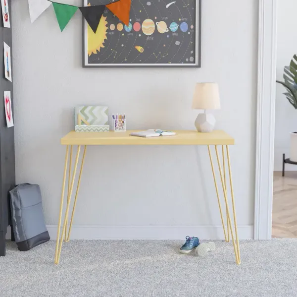 Owen Yellow Retro Computer Desk