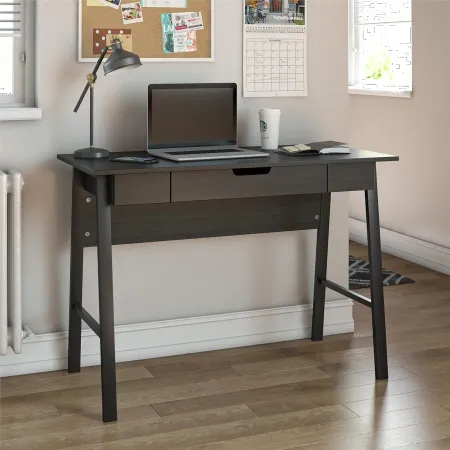 Oxford Black Oak Computer Desk with Drawer
