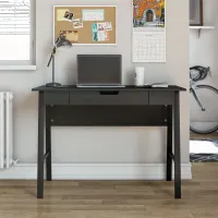 Oxford Black Oak Computer Desk with Drawer
