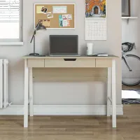 Oxford Pale Oak Computer Desk with Drawer