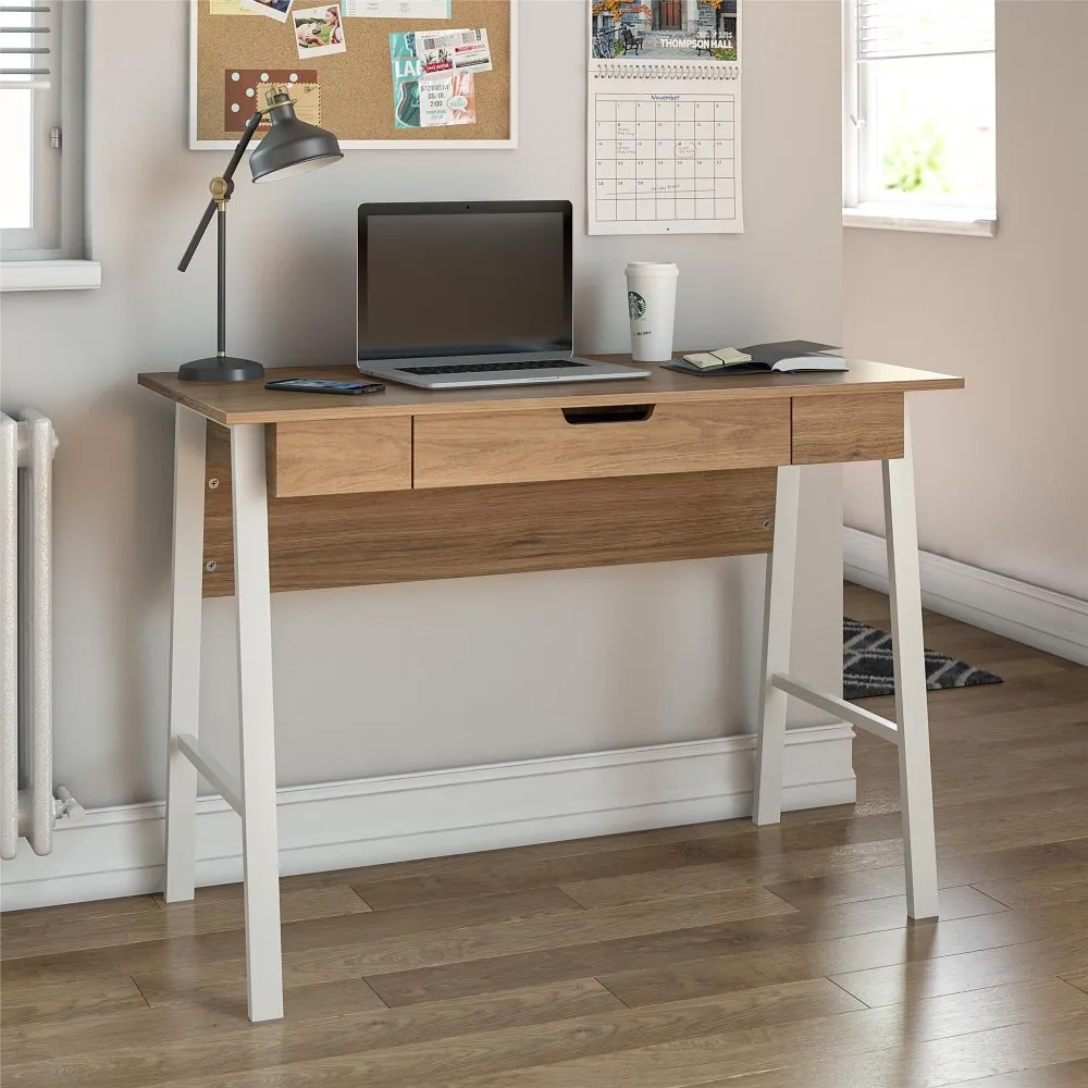 Oxford Walnut Computer Desk with Drawer