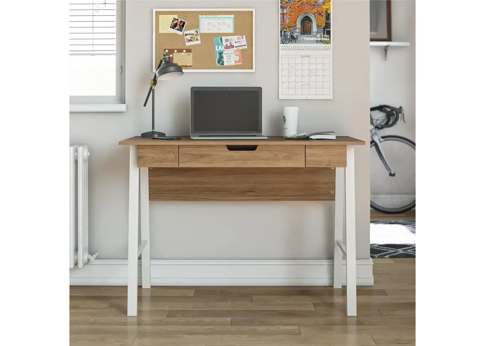 Oxford Walnut Computer Desk with Drawer