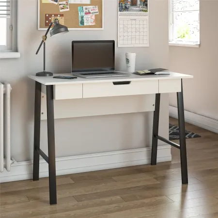 Oxford White Computer Desk with Drawer