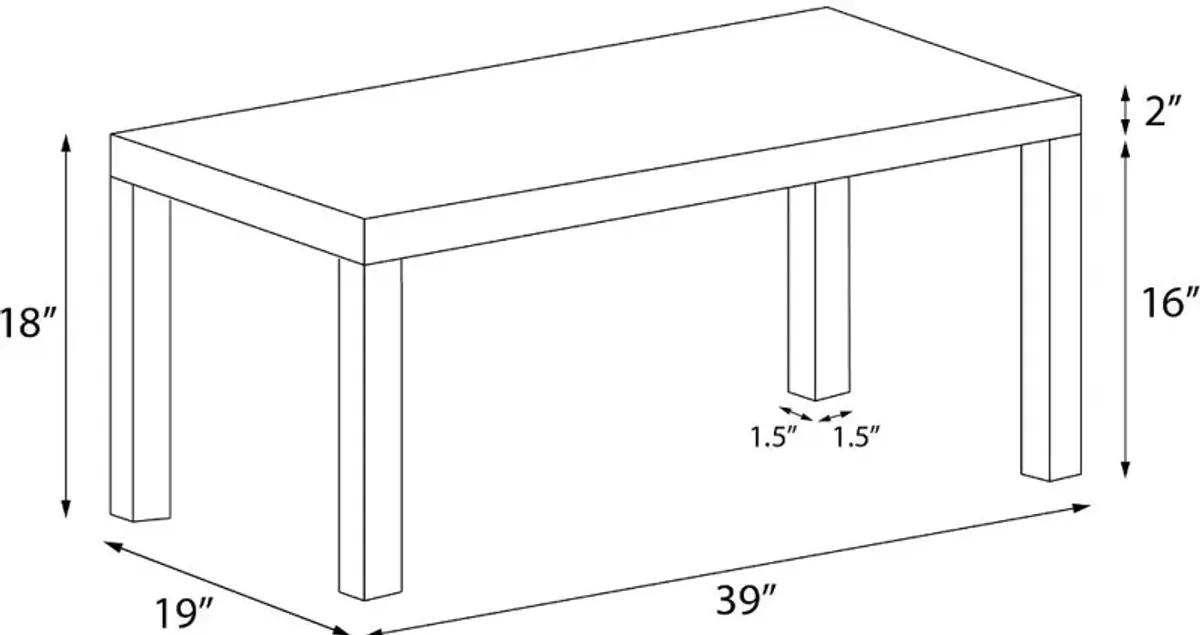 Parsons Espresso Coffee Table