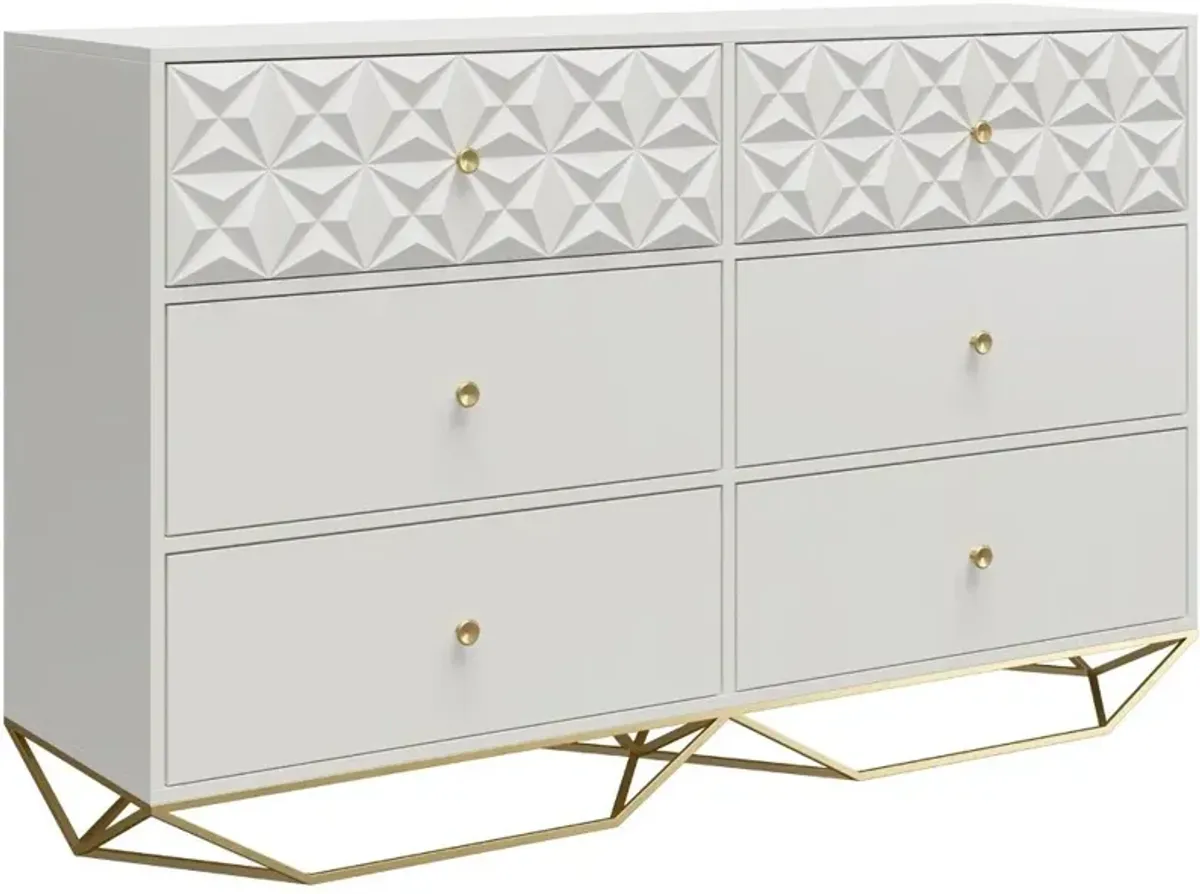 Blair White 6 Drawer Dresser