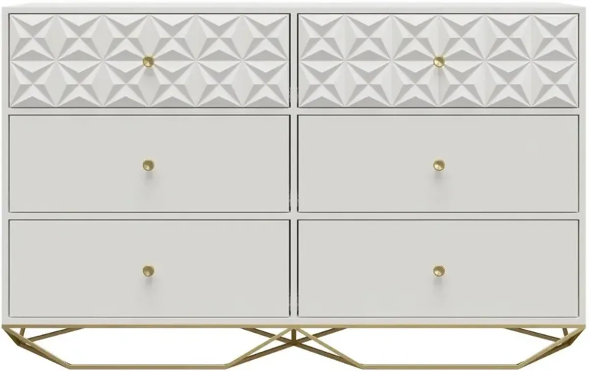 Blair White 6 Drawer Dresser