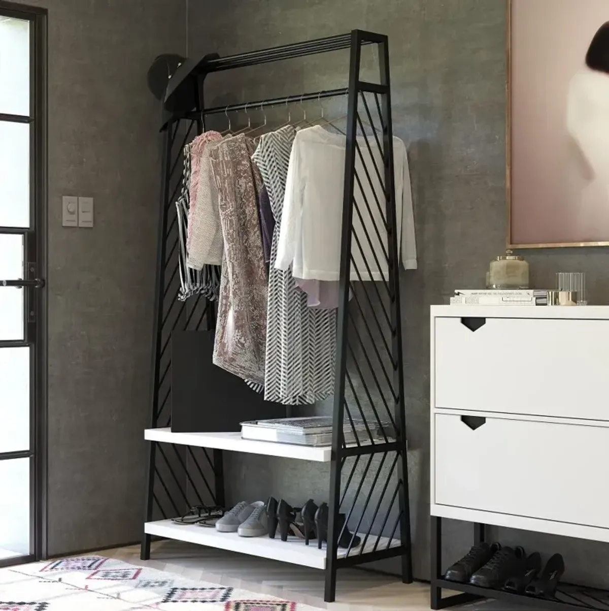 Brielle White Entryway Storage