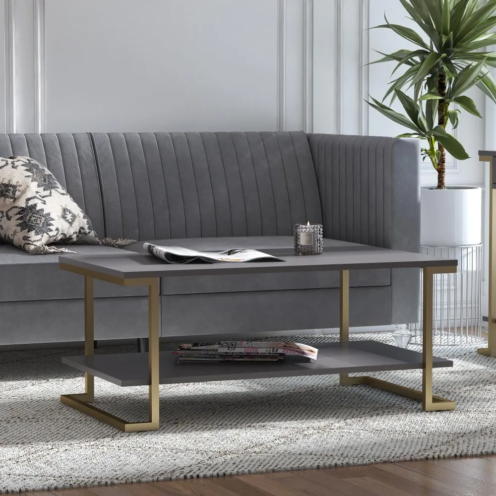 Camila Graphite Gray Coffee Table